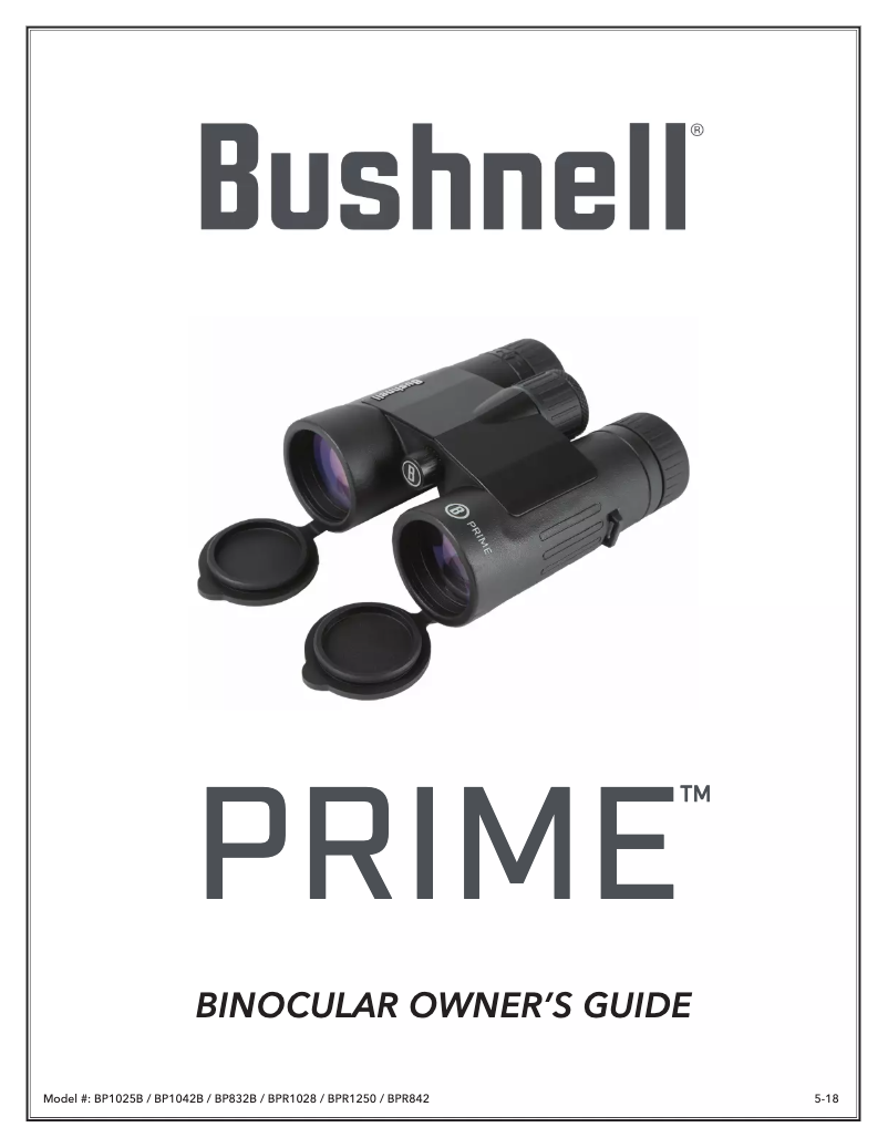 Page 1 de la notice Manuel utilisateur Bushnell Prime 8x42