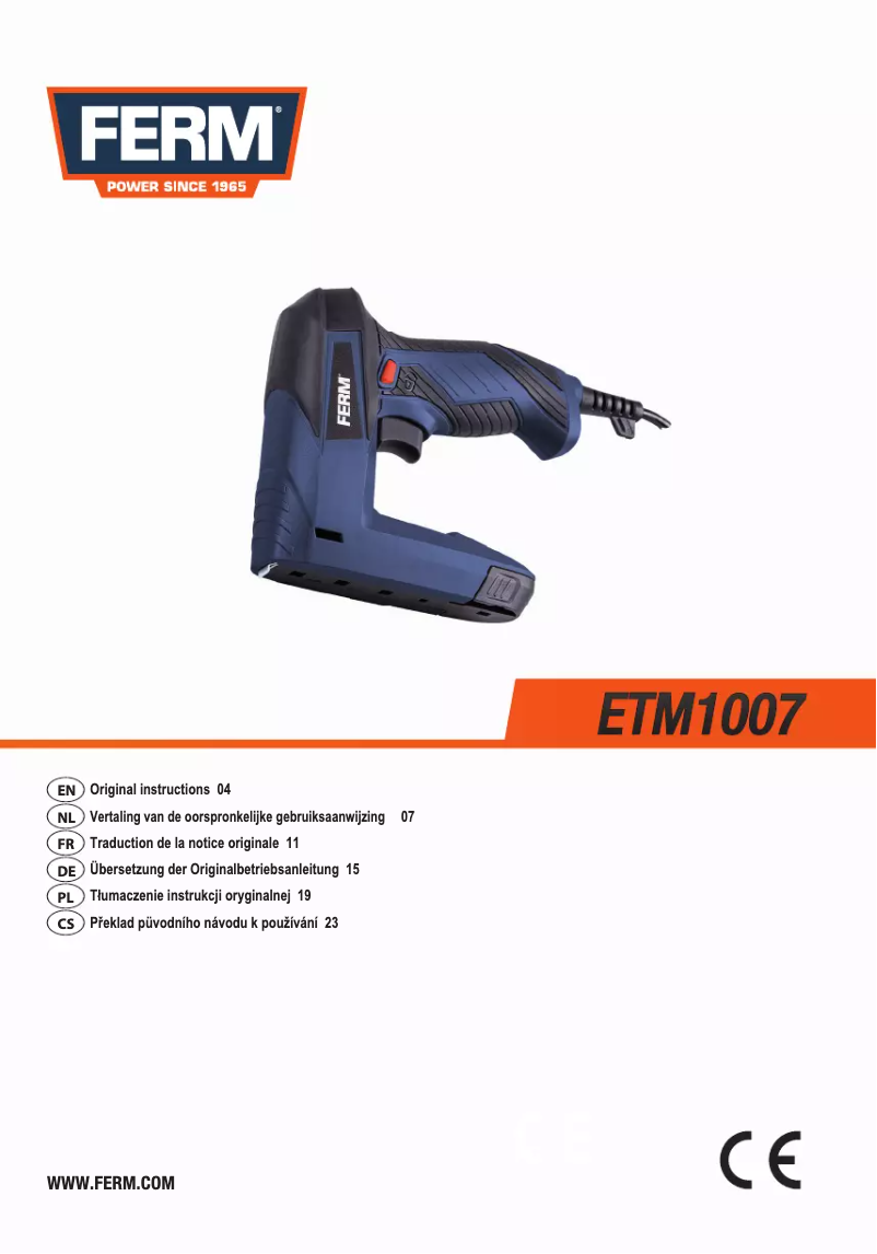 Imagen de la primera página del manual del dispositivo ETM1007
