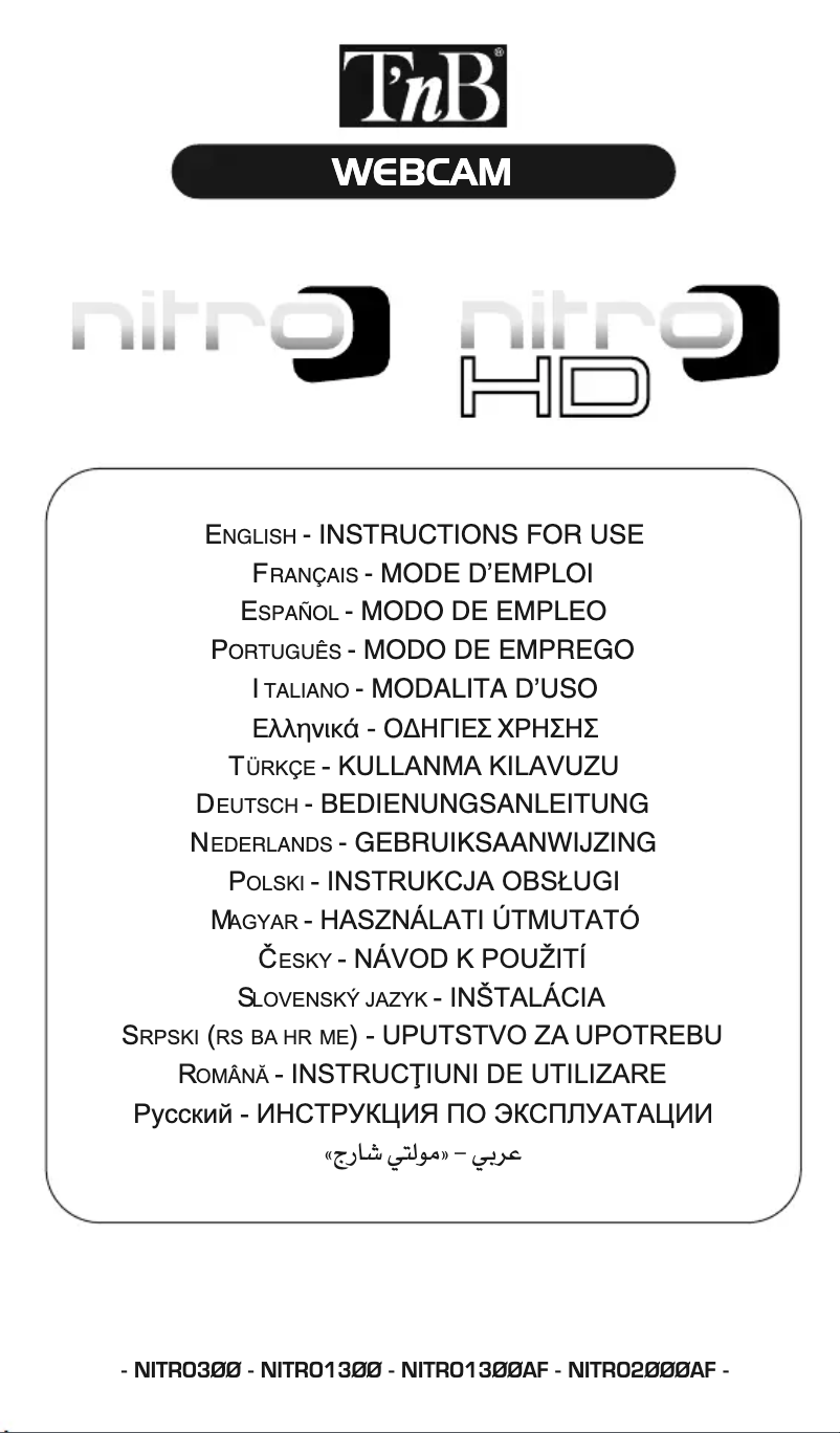 Page n°1 - Manuel utilisateur T'nB NITRO2000AF