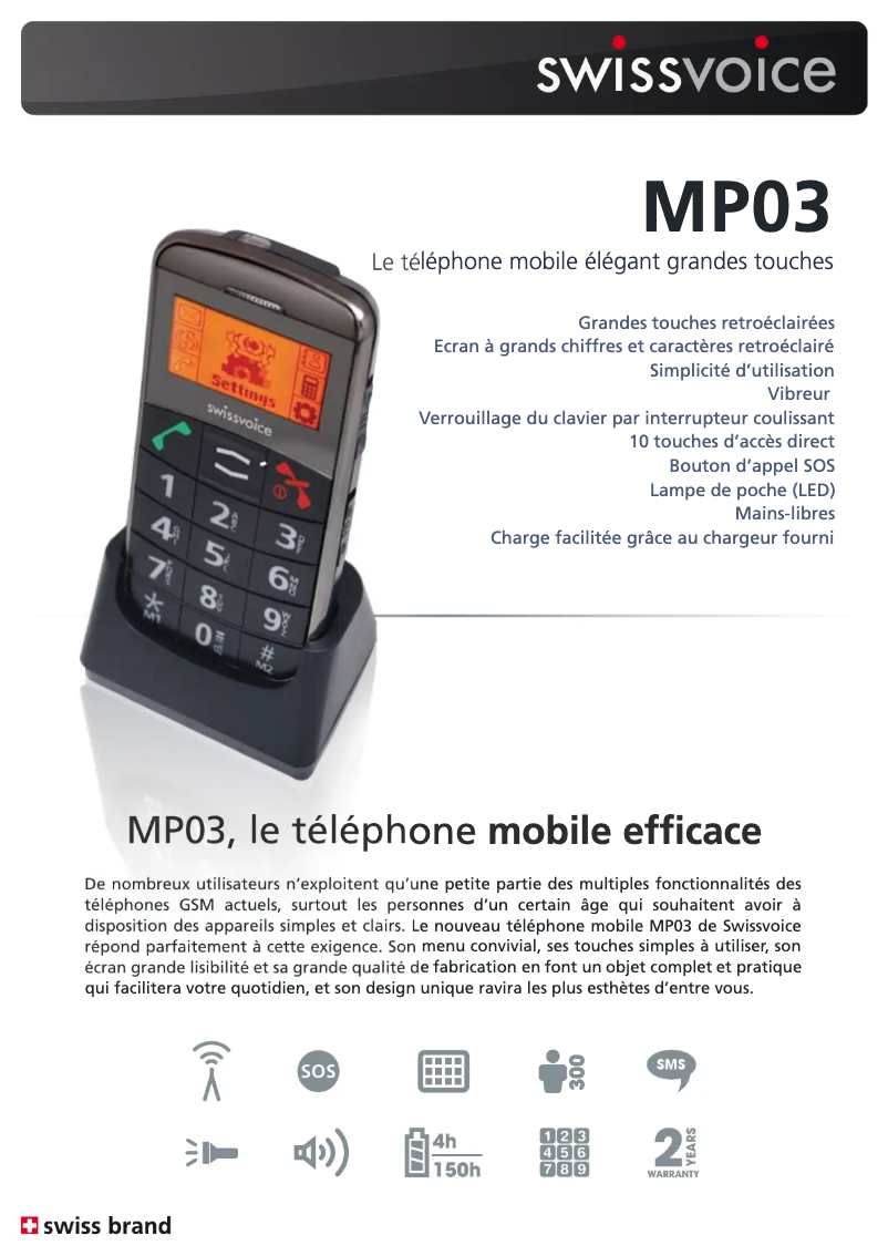 Image de la première page du manuel de l'appareil MP-03