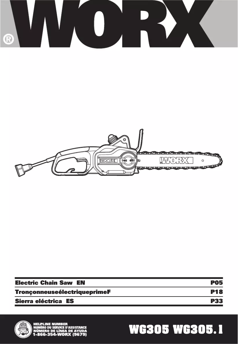 Page n°1 - Manuel utilisateur Worx WG305