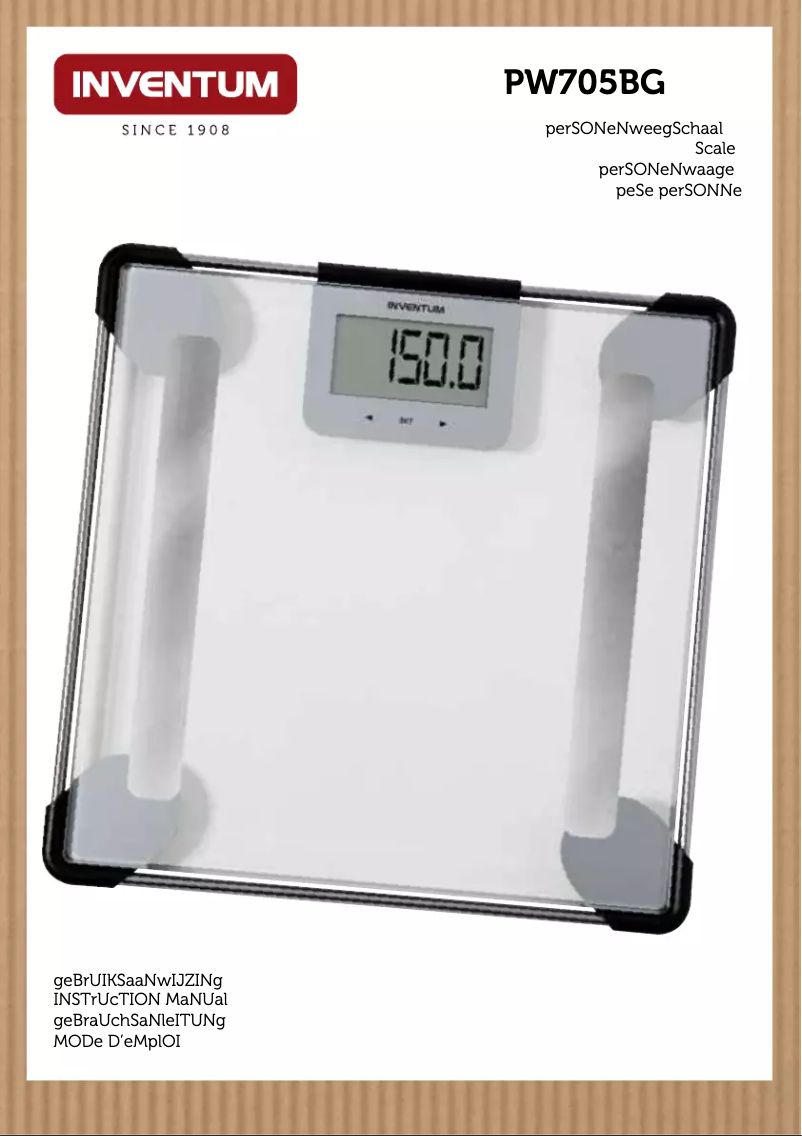 Image de la première page du manuel de l'appareil PW705BG