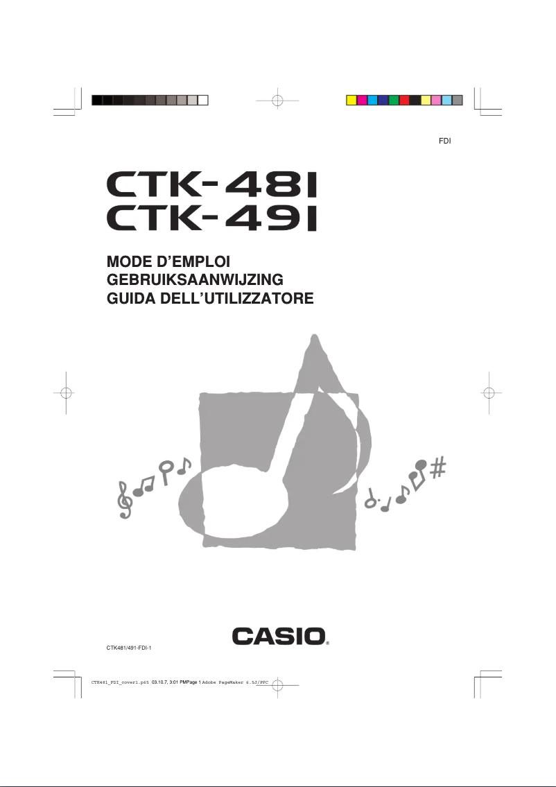 Page 1 de la notice Manuel utilisateur Casio CTK-491