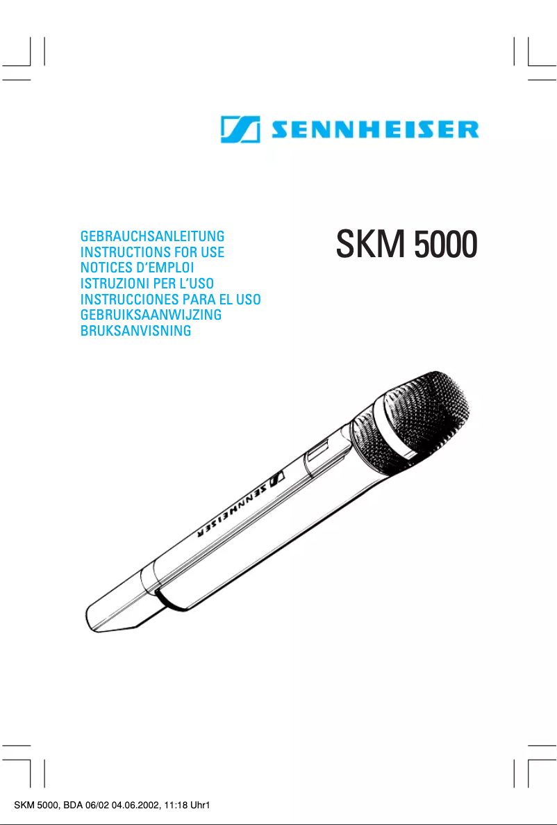 Página 1 del manual Manual de usuario Sennheiser SKM 5000