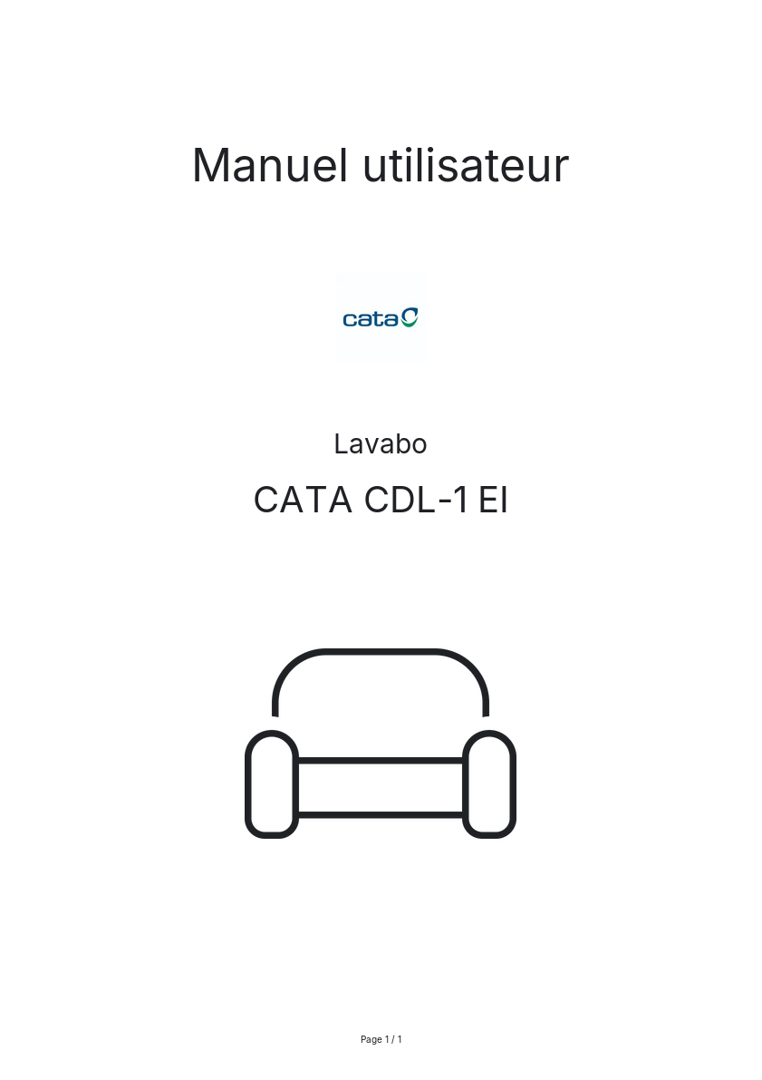 Image de la première page du manuel de l'appareil CDL-1 EI