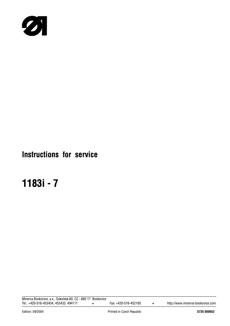 Image de la première page du manuel de l'appareil 1183i