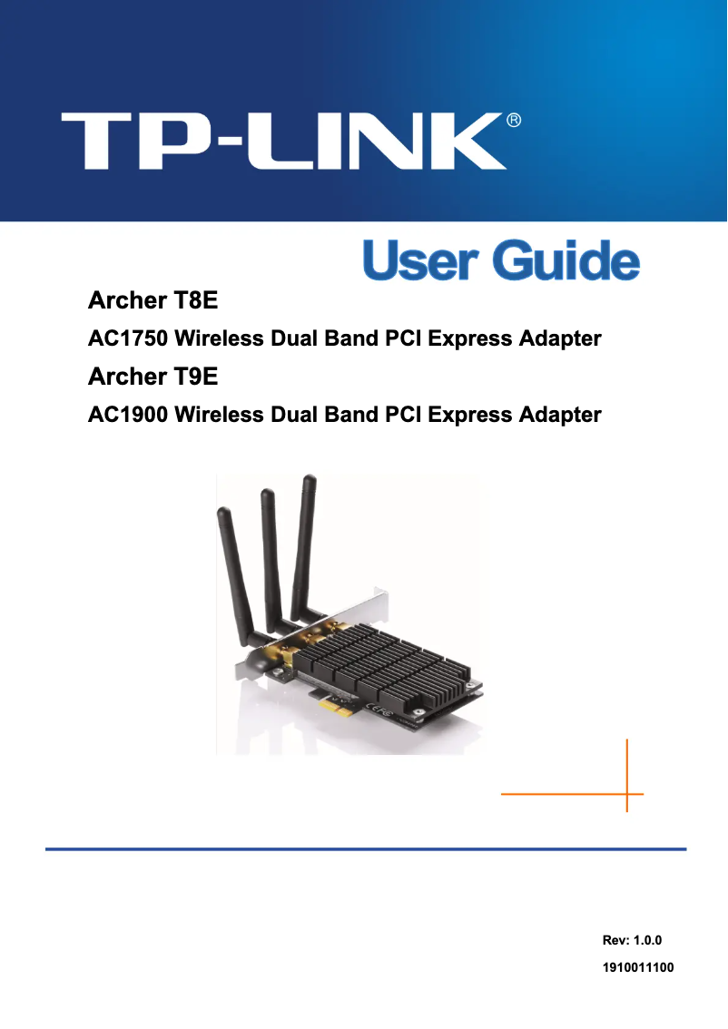 Page 1 de la notice Mode d'emploi TP-Link Archer T8E