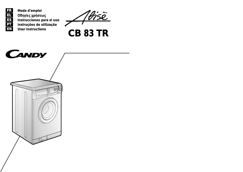 Page n°1 - Manuel utilisateur Candy Alise CB 83 TR