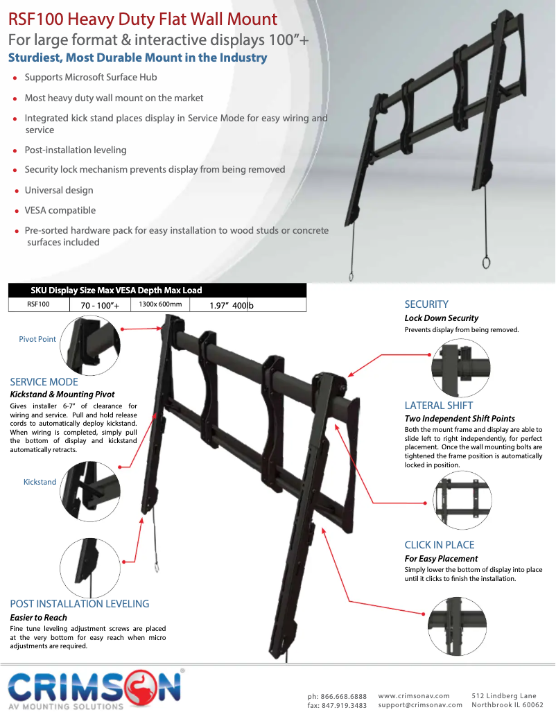 Page n°1 - Fiche technique Crimson RSF100