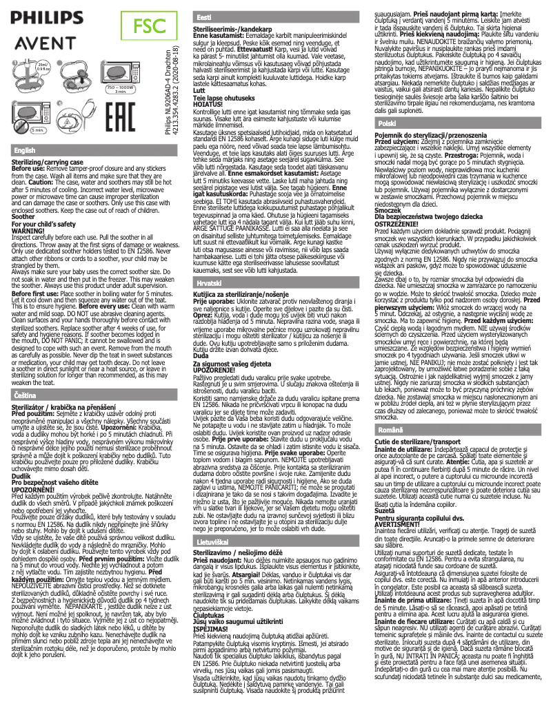 Image de la première page du manuel de l'appareil Avent SCF228