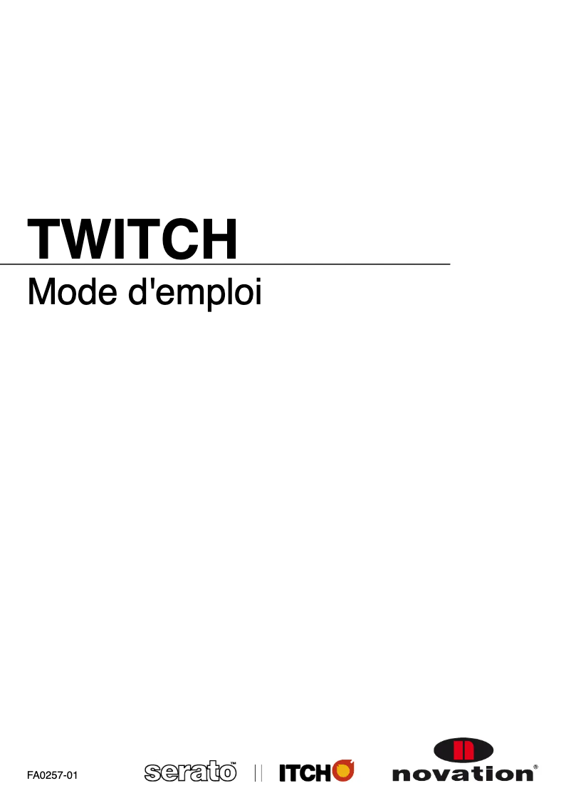 Page n°1 - Manuel utilisateur Novation Twitch