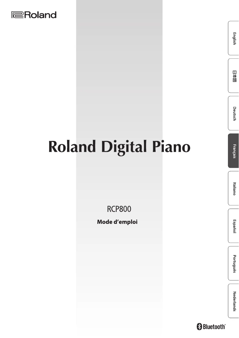 Image de la première page du manuel de l'appareil RCP800