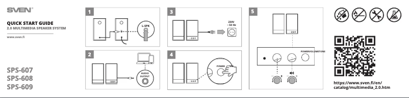 Page 1 de la notice Guide de démarrage rapide Sven SPS-609