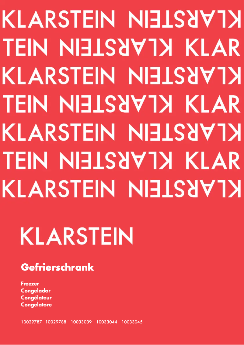 Page 1 de la notice Manuel utilisateur Klarstein 10029787