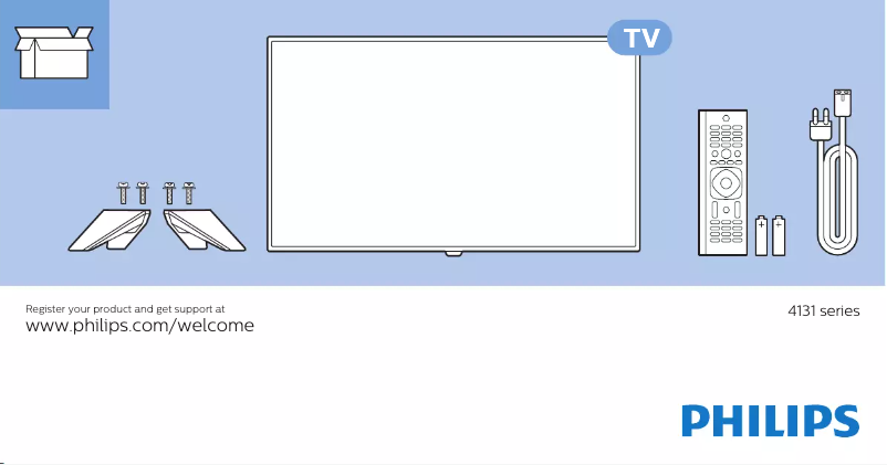 Page 1 de la notice Guide de démarrage rapide Philips 4000 series 32PFT4131