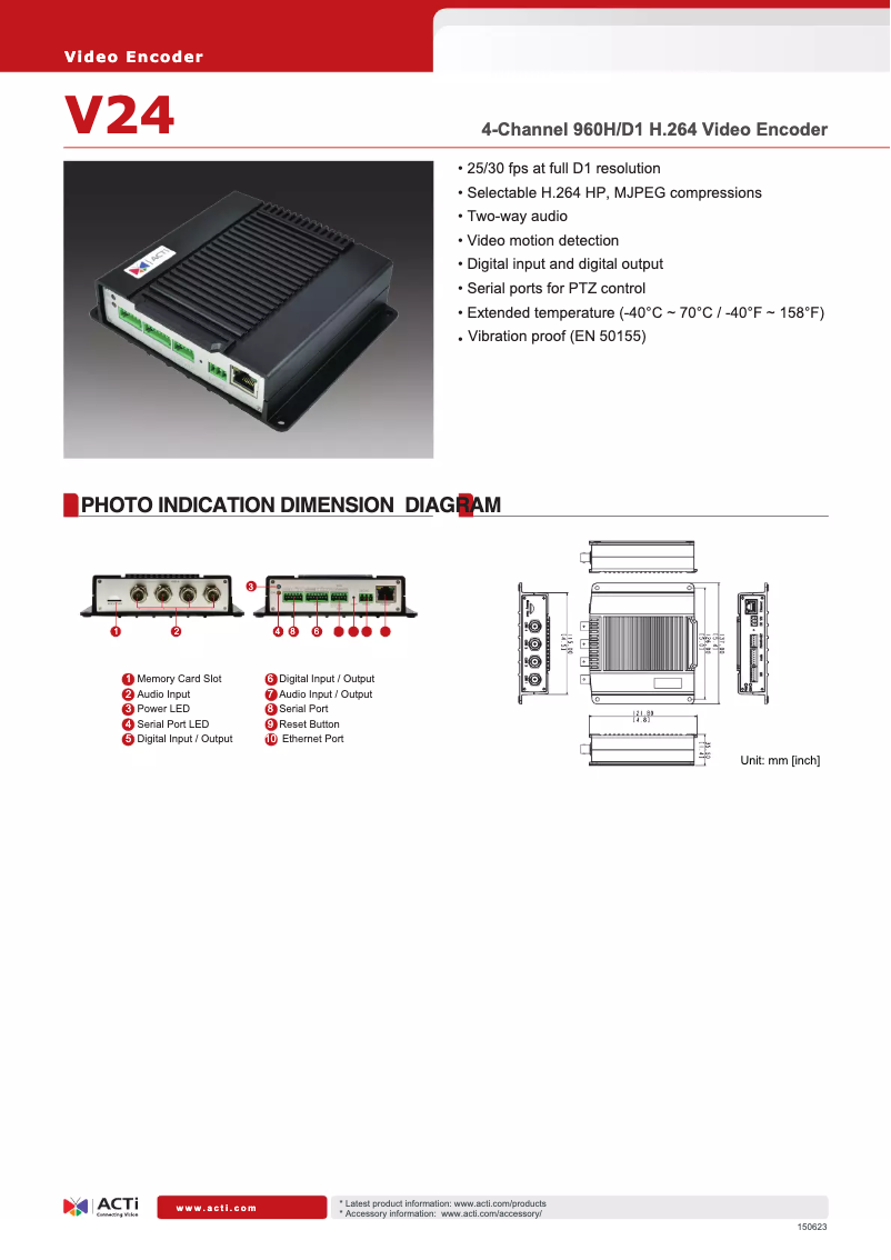 Page n°1 - Brochure ACTi V24