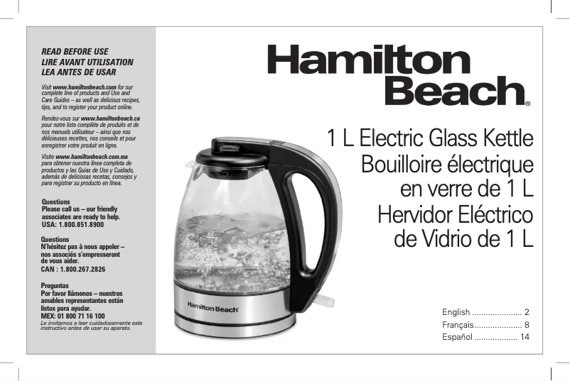 Page n°1 - Manuel utilisateur Hamilton Beach 40930