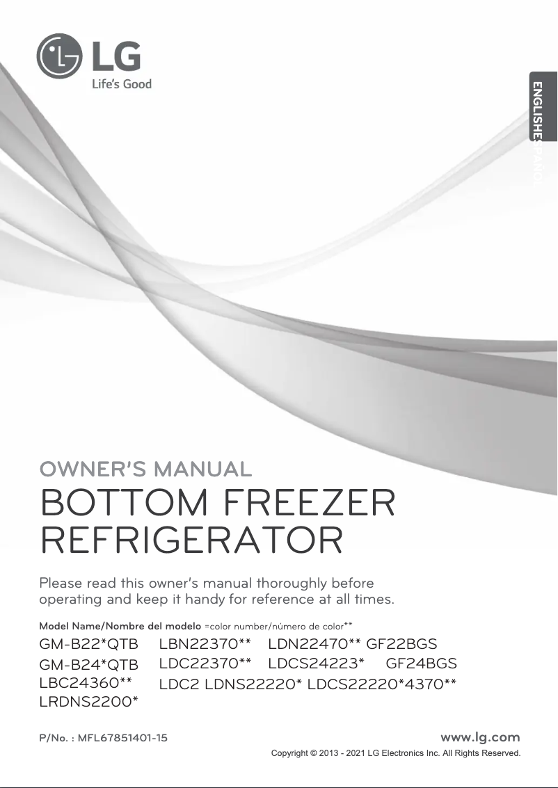 Image de la première page du manuel de l'appareil LDCS22220S