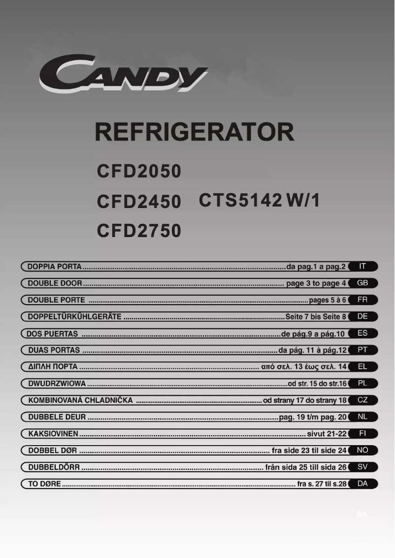 Image de la première page du manuel de l'appareil CFD 2050