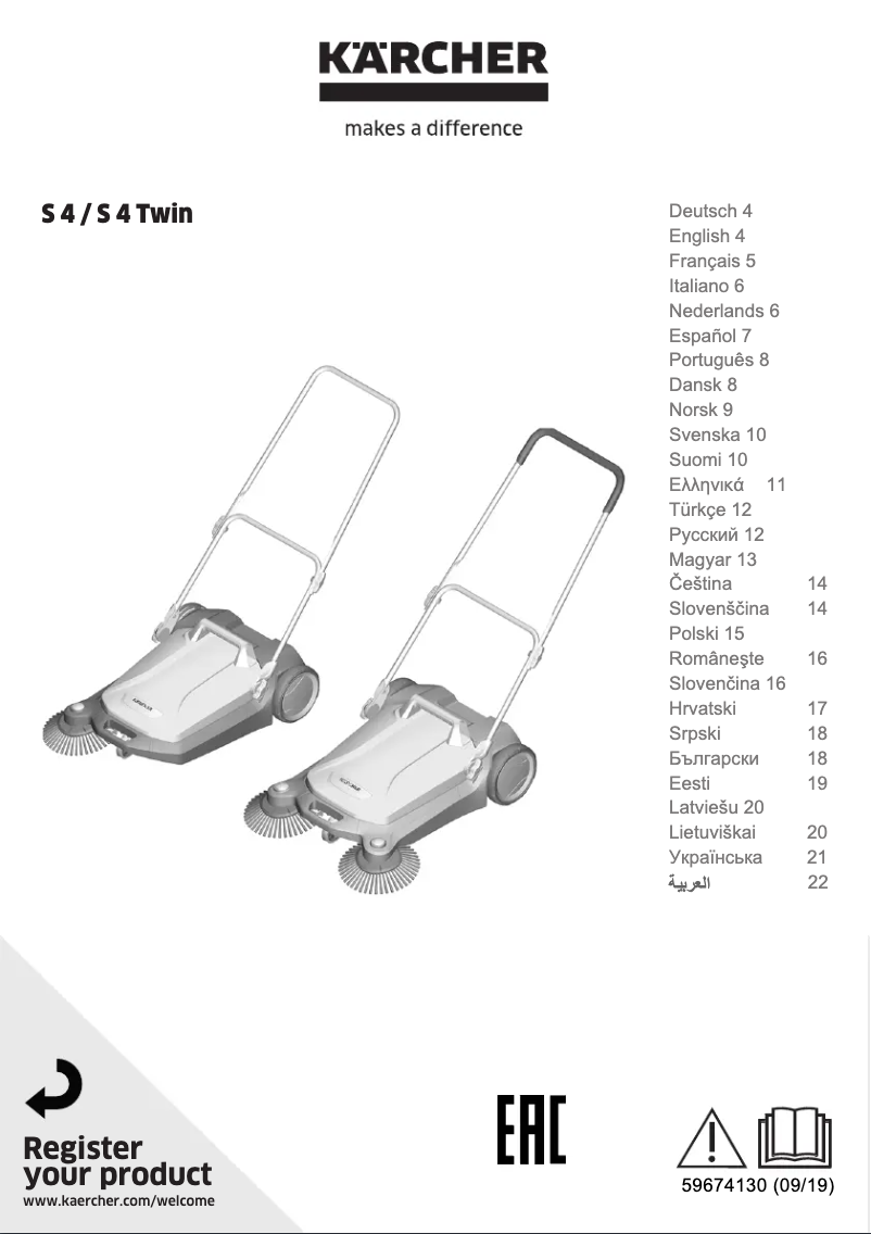 Página 1 del manual Manual de usuario Kärcher S 4 Twin