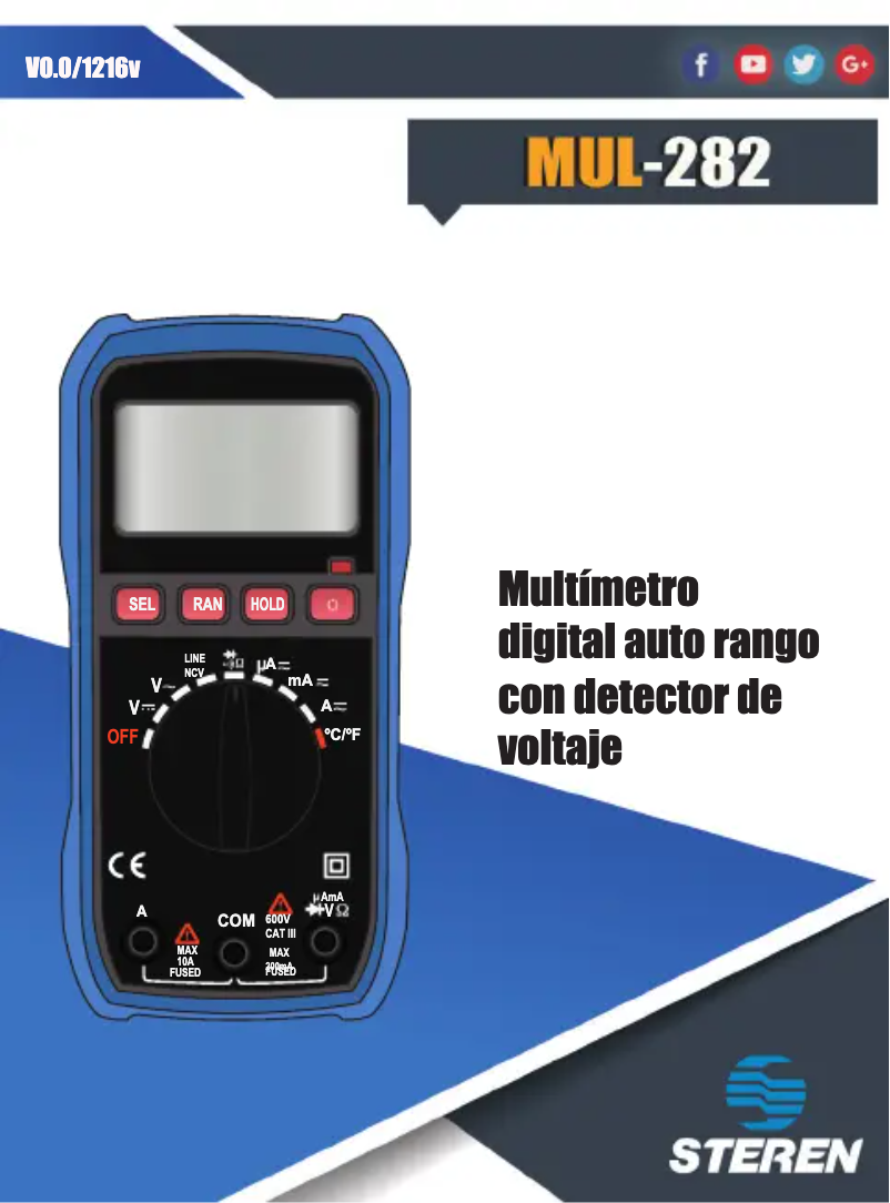 Page 1 de la notice Manuel utilisateur Steren MUL-282