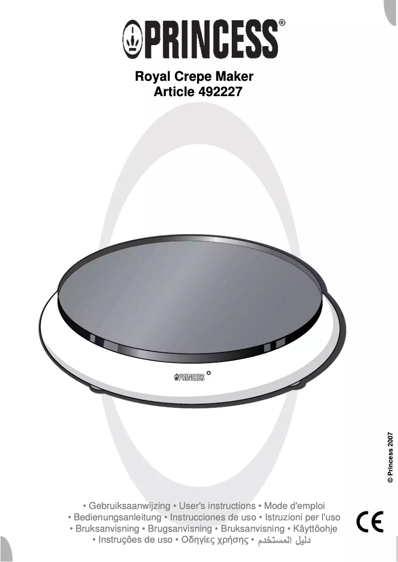Page 1 de la notice Manuel utilisateur Princess 492227