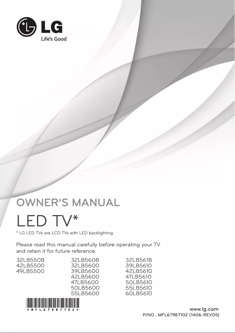 Page n°1 - Manuel utilisateur LG 55LB5600