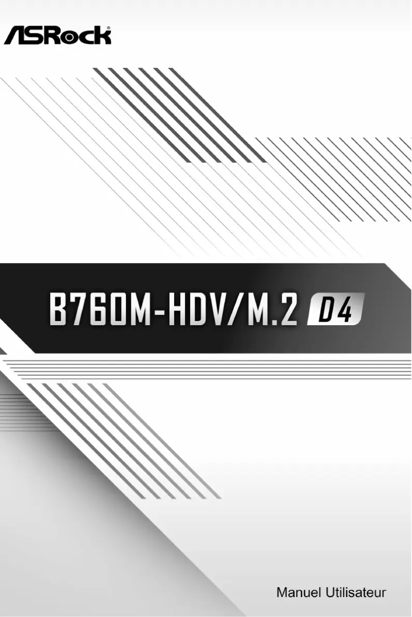 Page 1 de la notice Manuel utilisateur Asrock B760M-HDV/M.2 D4