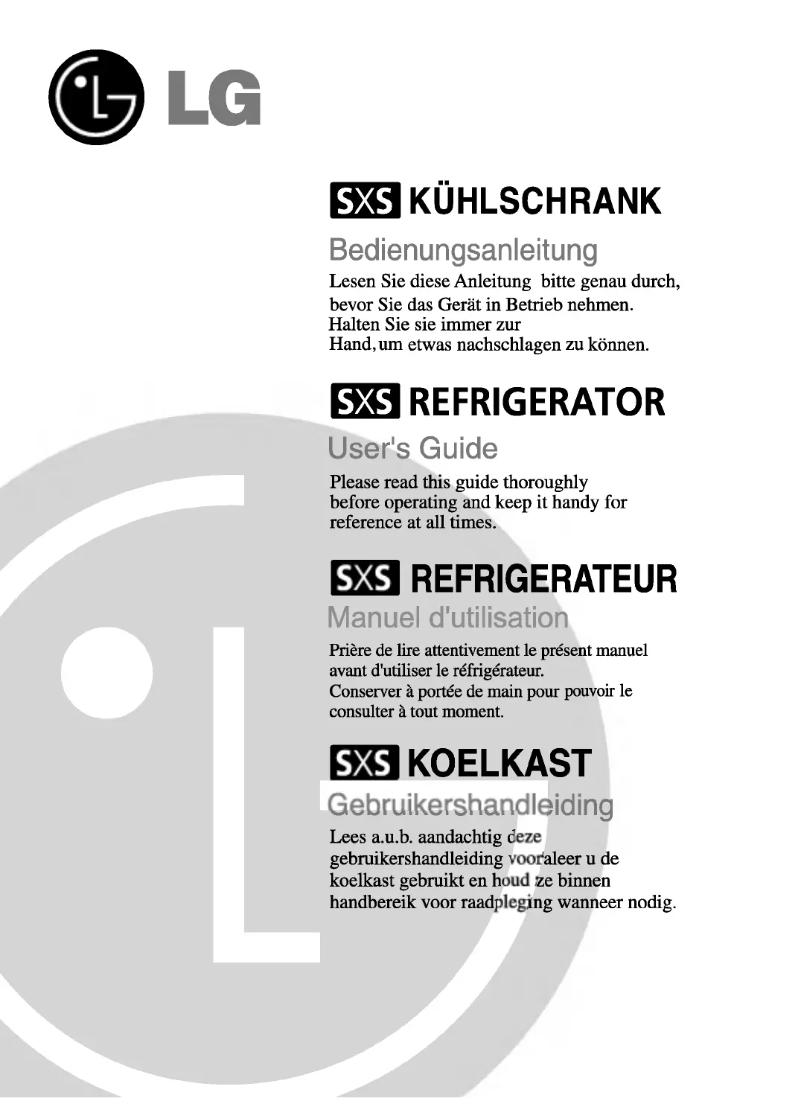 Page 1 de la notice Manuel utilisateur LG GR-L217TQ