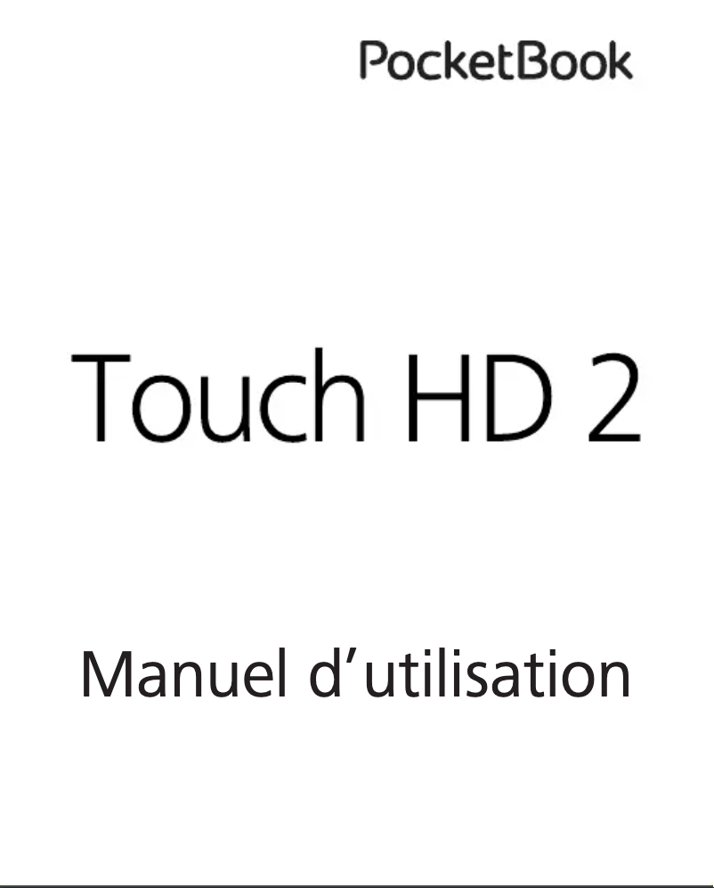 Page n°1 - Manuel utilisateur PocketBook Touch HD 2