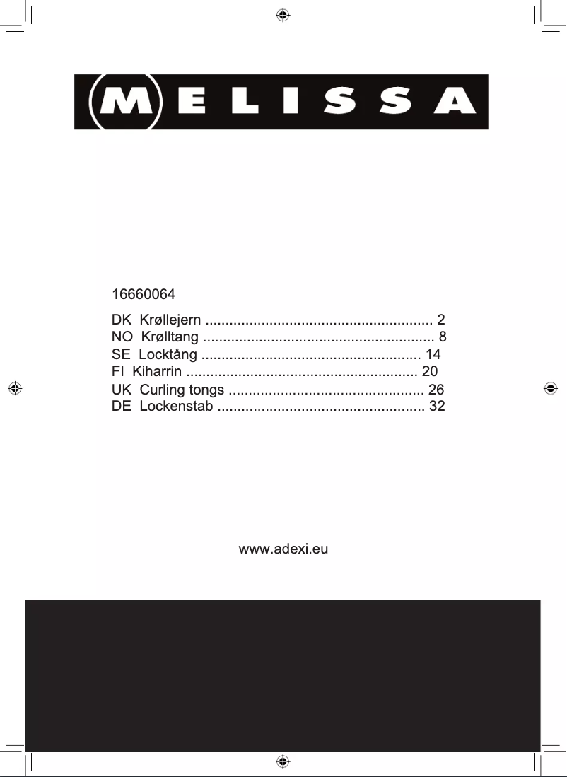 Página 1 del manual Manual de usuario Melissa 16660064