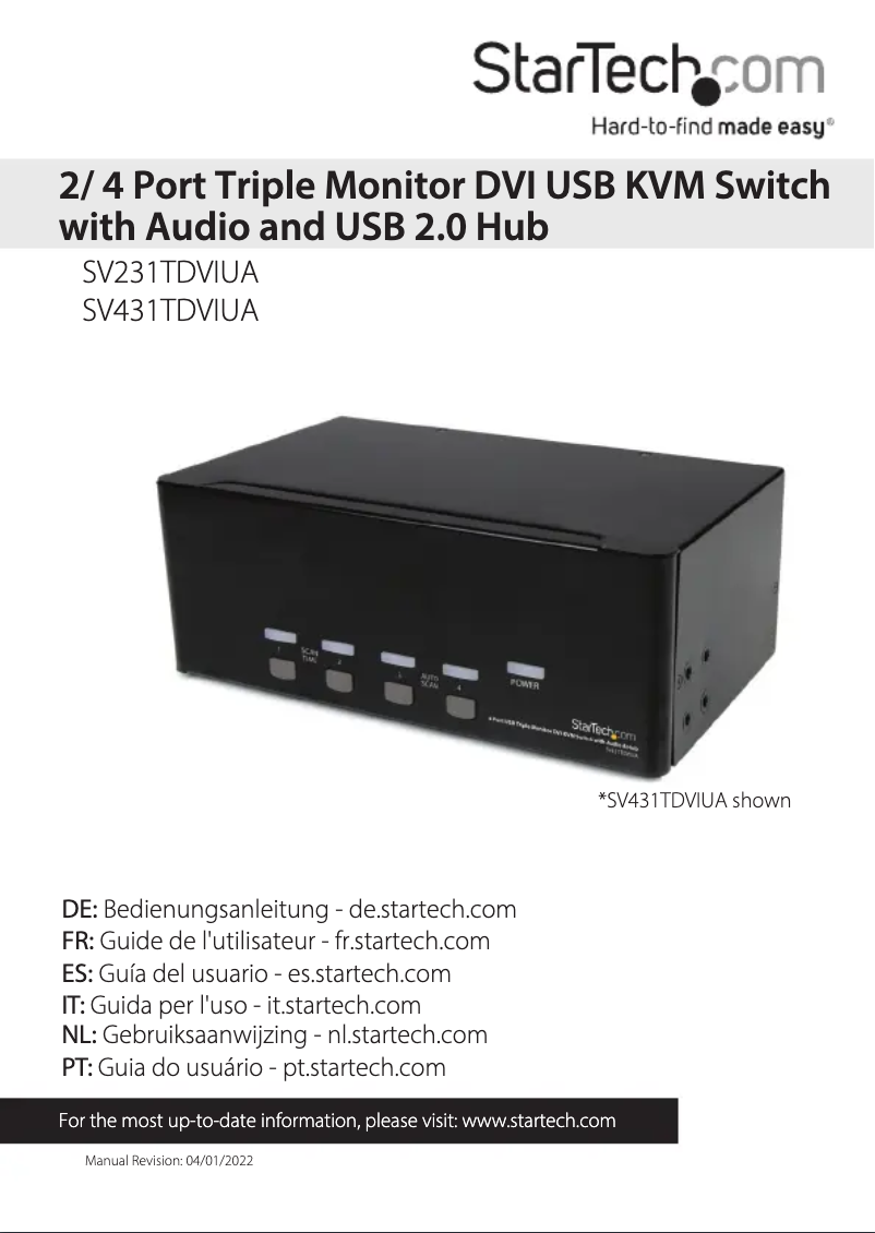 Image de la première page du manuel de l'appareil SV431TDVIUA