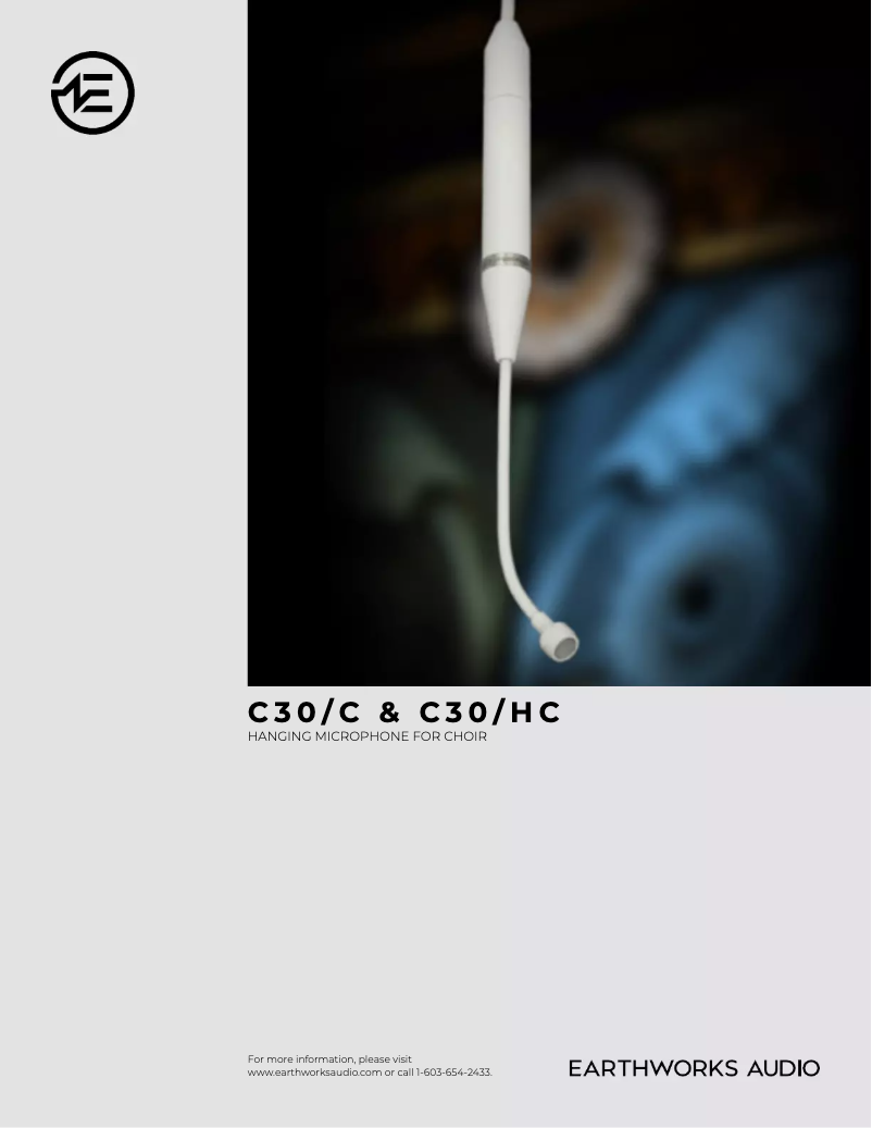 Page n°1 - Manuel utilisateur Earthworks C30