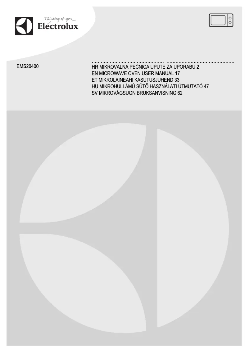Page n°1 - Manuel utilisateur Electrolux EMS20400K