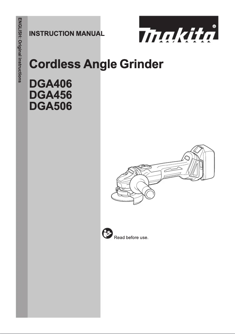 Page 1 de la notice Manuel utilisateur Makita DGA456Z