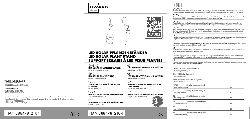 Page n°1 - Manuel utilisateur Livarno Lux IAN 388478