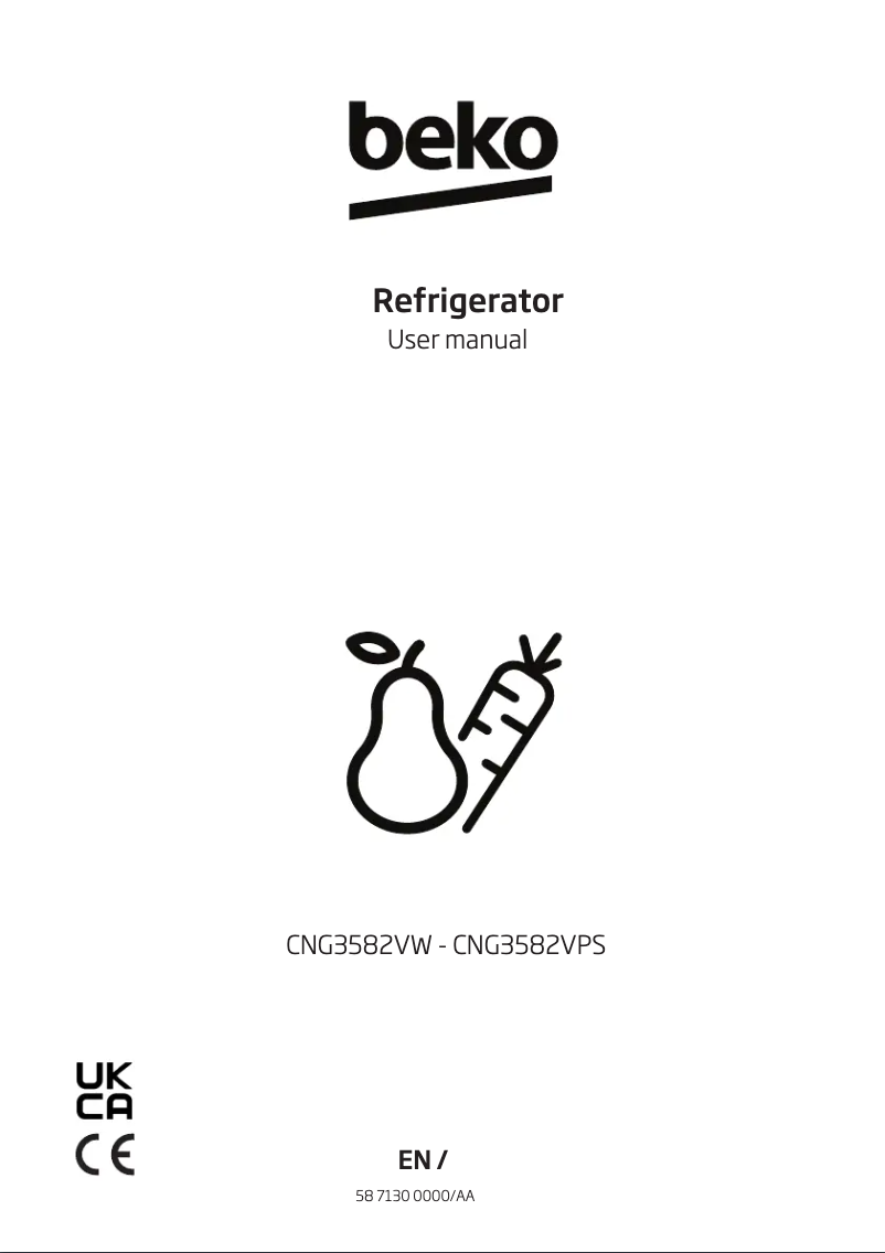 Page n°1 - Manuel utilisateur Beko CNG3582V