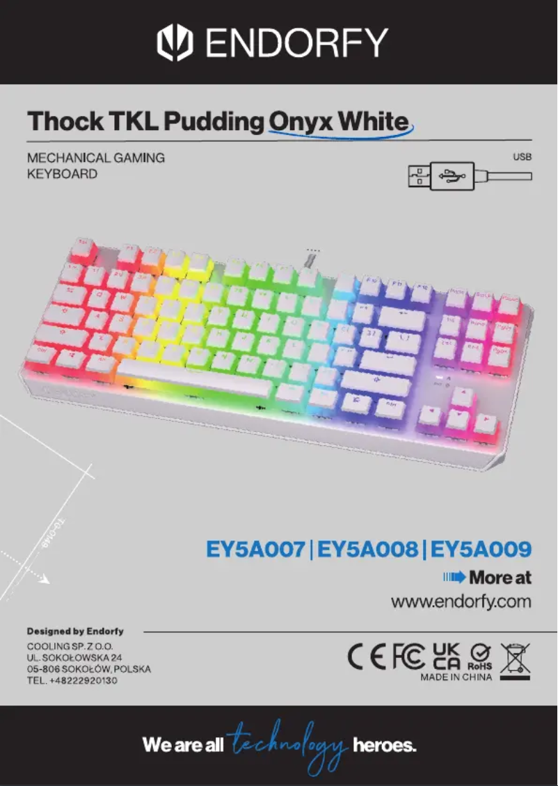Image de la première page du manuel de l'appareil Thock TKL Pudding Onyx White