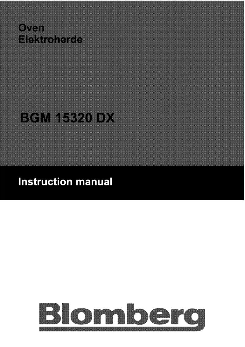 Page 1 de la notice Manuel utilisateur Blomberg BGM 15320 DX