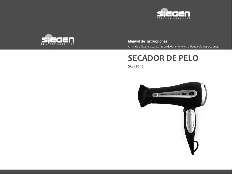 Page 1 de la notice Manuel utilisateur Siegen SG-3042