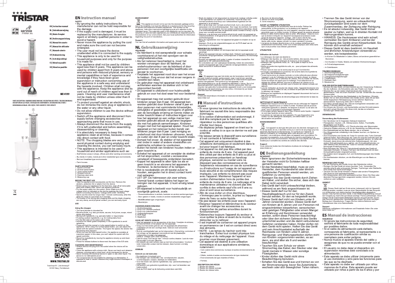 Image de la première page du manuel de l'appareil MX-4199