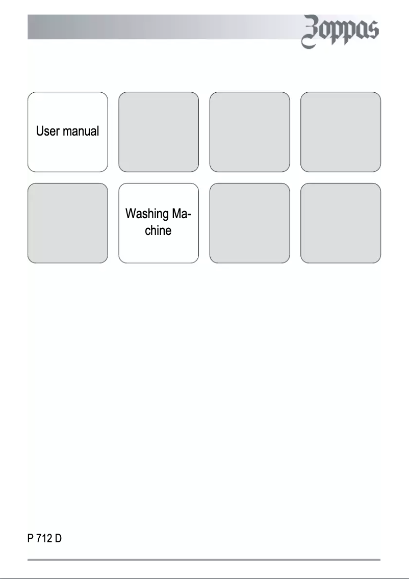 Page 1 de la notice Manuel utilisateur Zoppas P712D