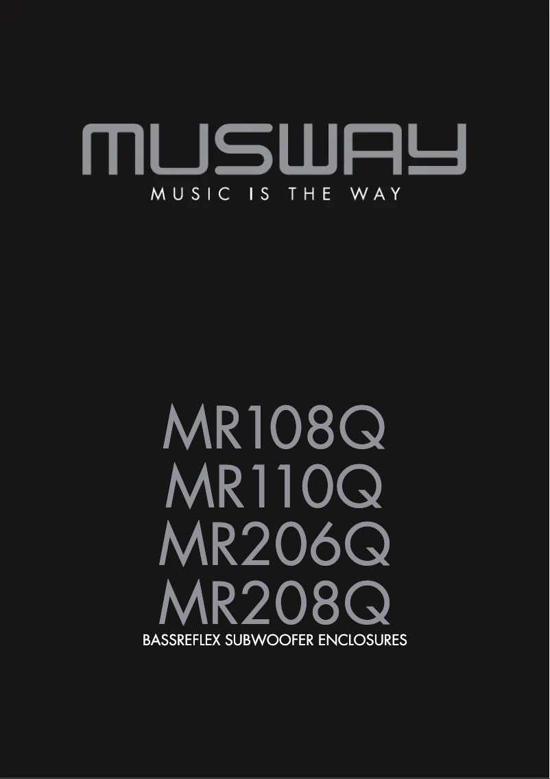 Page n°1 - Manuel utilisateur Musway MR108Q