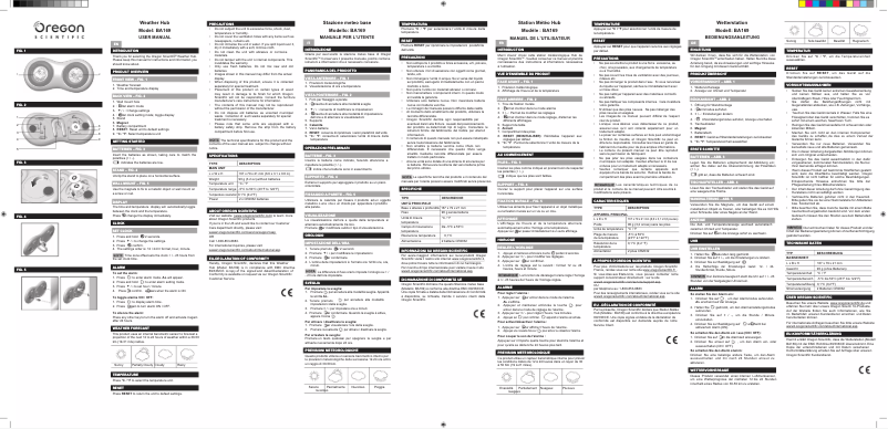 Page 1 de la notice Manuel utilisateur Oregon Scientific BA169