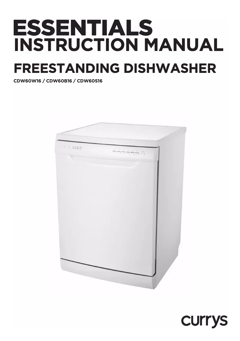 Page 1 de la notice Manuel utilisateur Currys Essentials CDW60W16