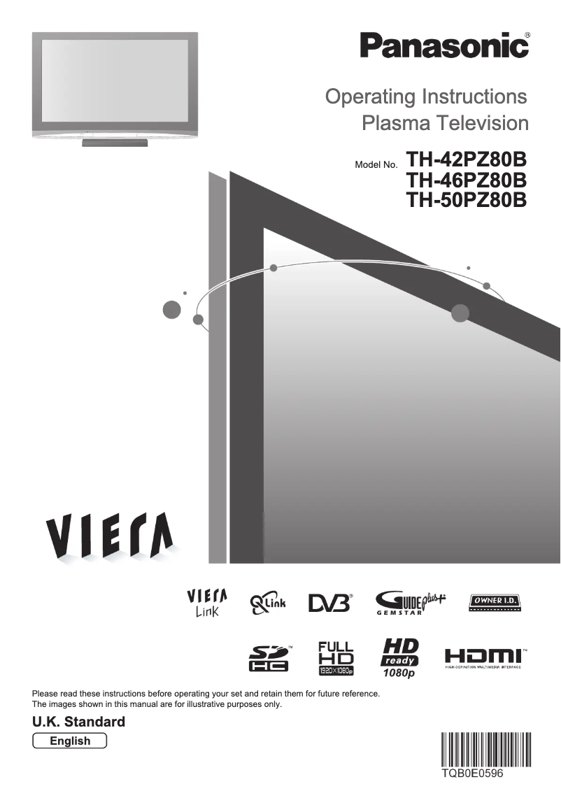 Image de la première page du manuel de l'appareil TH-46PZ80B