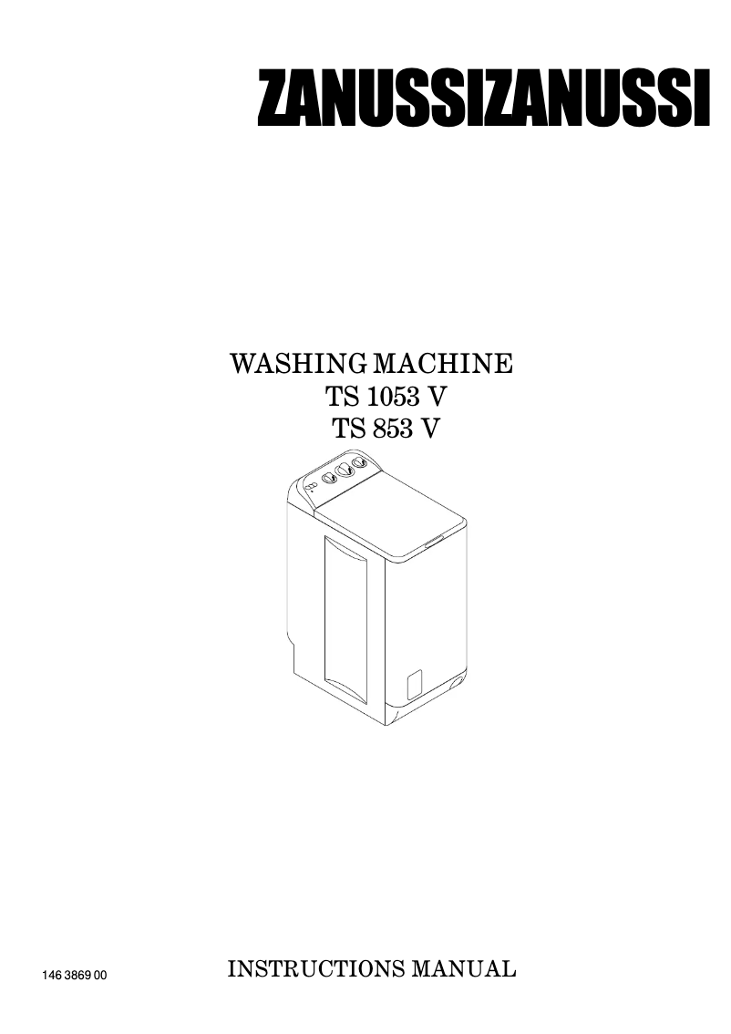 Image de la première page du manuel de l'appareil TS853V