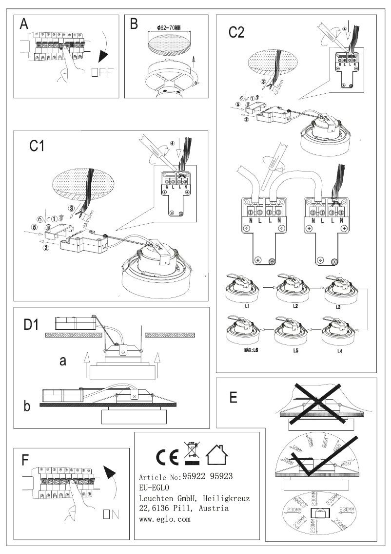 Page n°1 - Manuel utilisateur Eglo Pineda 1