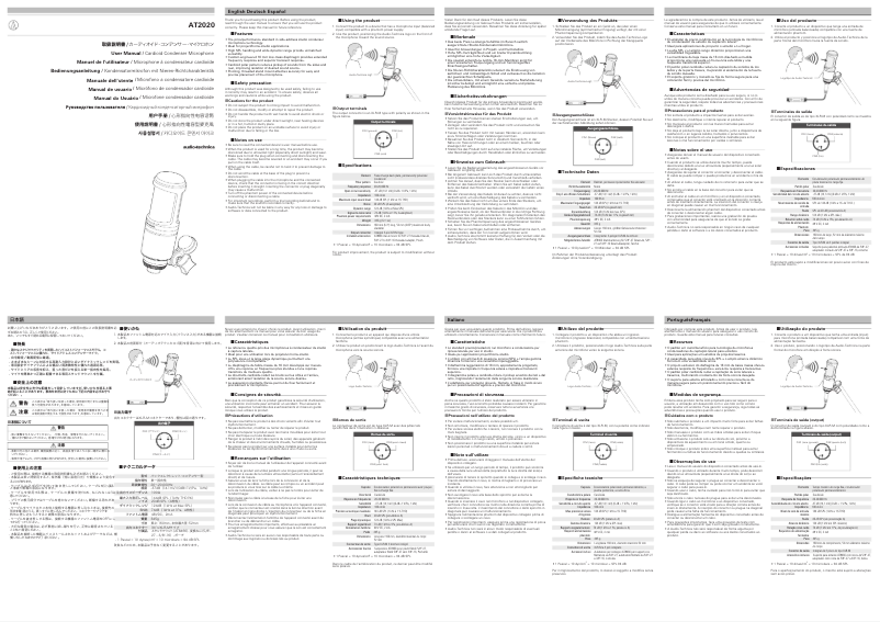 Page n°1 - Manuel utilisateur Audio-Technica AT2020