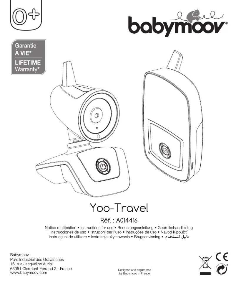 Page 1 de la notice Manuel utilisateur Babymoov Yoo-Travel A014416